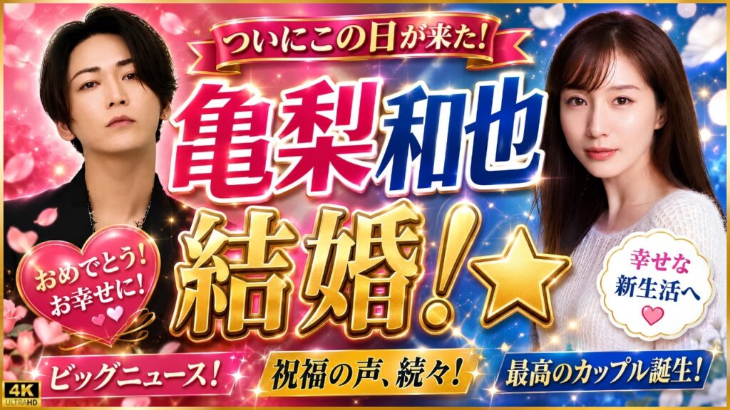 **【亀梨和也】田中みな実と結婚発表！妊娠も報告「新しい命を授かっています」に祝福の声続々#亀梨和也 #田中みな実 #芸能ニュース
