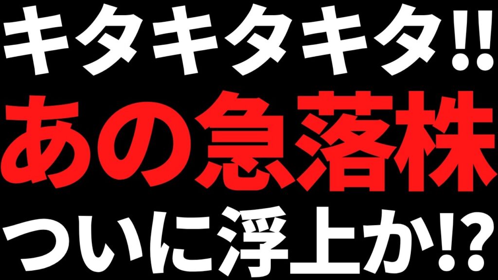 キタキタキタッ！あの4か月で半値の個人にも人気な株ついに反転開始か