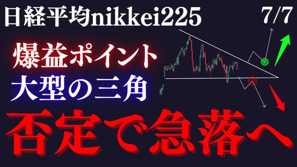 ⚠️日経平均”否定から急落へ”！？逆三尊を実体確定で一気に上昇転換しATH更新へ。今週の抑えるべき価格帯をシンプルに解説:RedのNikkei225テクニカル徹底分析