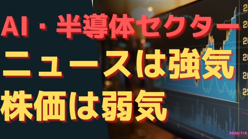 AI・半導体セクターは、ニュースは強気 株価は弱気 AI・半導体セクターは、ニュースは強気 株価は弱気