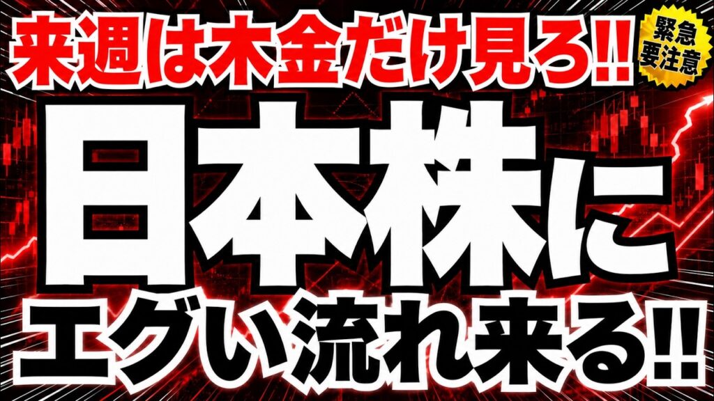 来週の日本株は、木金だけは絶対に見逃すな