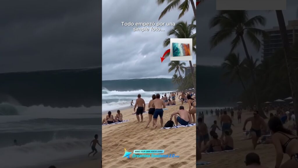 UN TSUNAMI GIGANTE APARECIÓ DE LA NADA... 🌊😱 #tsunami