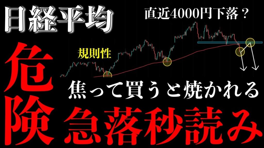 ⚠️日経平均“急落秒読み”。焦って買うと焼かれる危険価格に突入【Nikkei225分析】