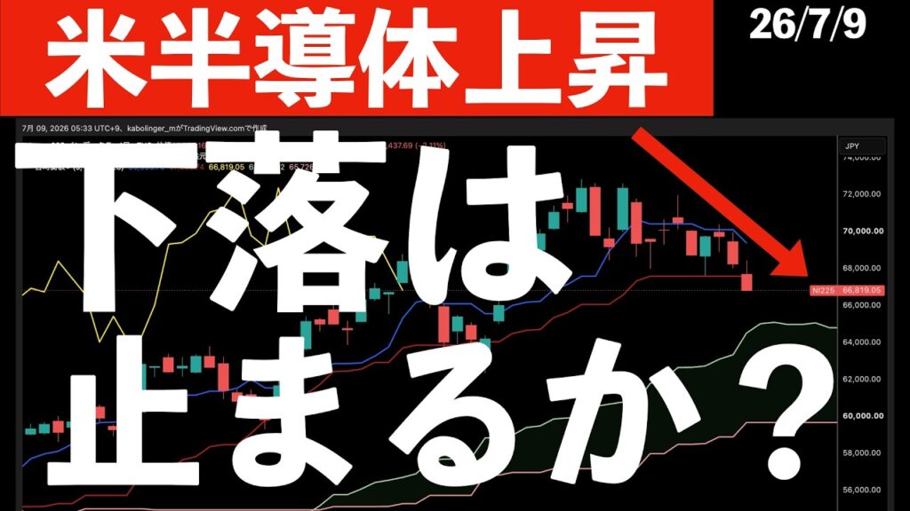 【米半導体株上昇】反発の理由！今日の米株動向と日本株の展望　#米国株 #日経平均 #sp500 #soxl #nvda