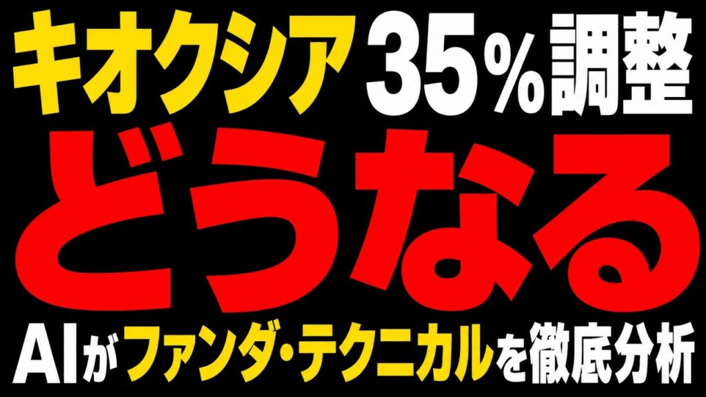 キオクシア35％調整でどうなる…AIが今後の株価見通しを徹底分析！