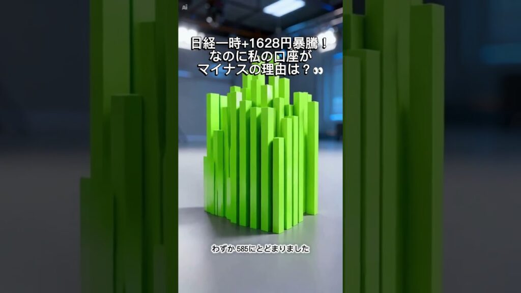 日経平均一時1,600円超の大暴騰の裏に隠された残酷な真実🚨なぜ私の口座はマイナスなのか？徹底解説！ #日経平均 #日本株 #半導体株 #二極化