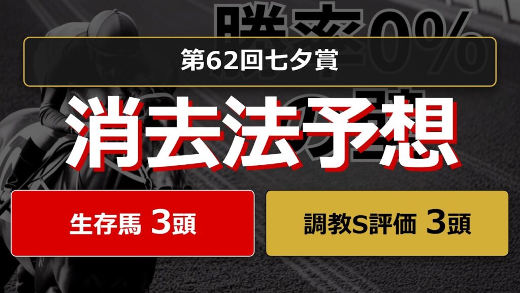 【競馬データ予想】七夕賞2026。危険な人気馬は消し！？鉄板データで残った推奨馬と調教S評価馬を公開！ #消去法 #データ分析 #競馬予想 #競馬データ #七夕賞