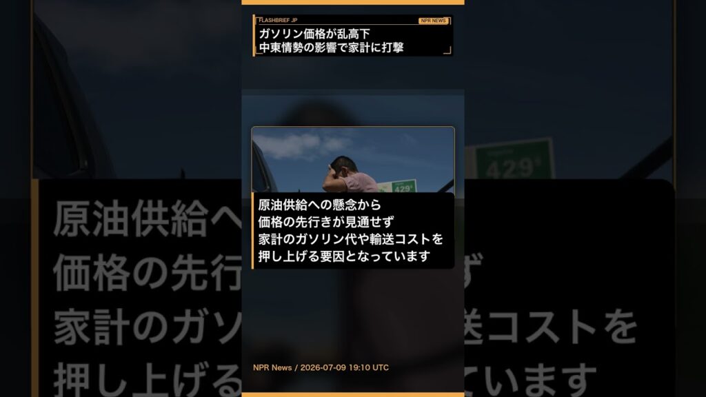 ガソリン価格が乱高下、中東情勢の影響で家計に打撃