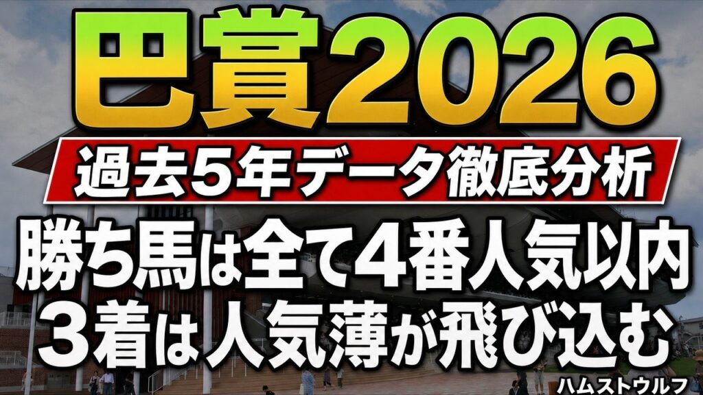 巴賞2026 過去5年データ徹底分析 勝ち馬は全て4番人気以内なのに3着は人気薄が飛び込む二重構造の函館オープン 巴賞2026 過去5年データ徹底分析 勝ち馬は全て4番人気以内なのに3着は人気薄が飛び込む二重構造の函館オープン