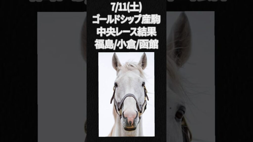 7/11(土)ゴルシ産駒中央競馬レース結果