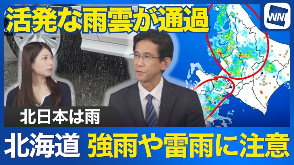 【雨情報】北日本は雨　北海道は強雨や雷雨に注意