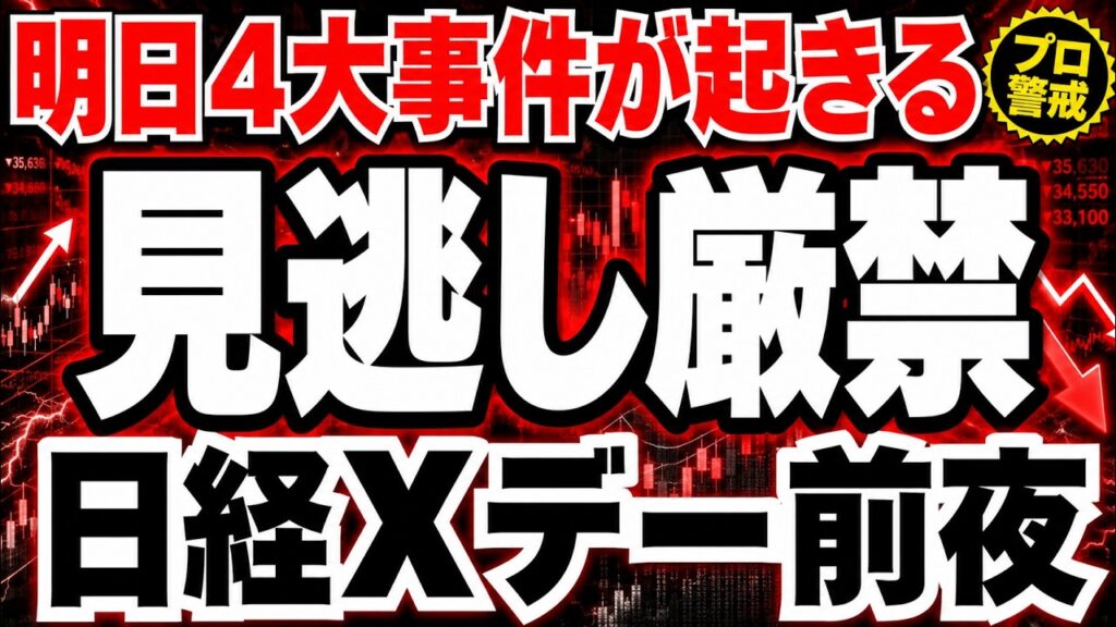 【明日Xデー】日経に4つの重大イベントでヤバい事起きる