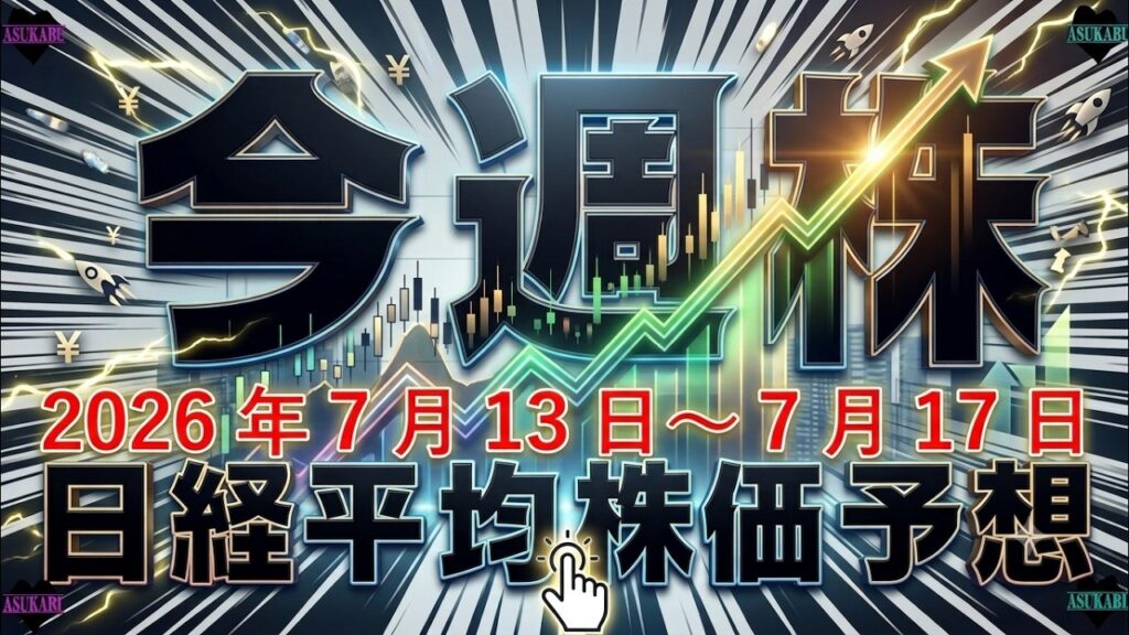 今週の日経平均株価予想(2026年7月13日~7月17日)今週も日経平均株価7万円に挑戦の巻! 今週の日経平均株価予想(2026年7月13日~7月17日)今週も日経平均株価7万円に挑戦の巻!