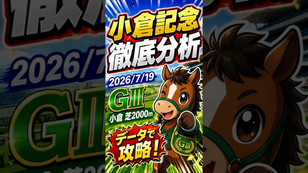 【小倉記念2026】過去データ徹底分析！注目馬3頭と好走条件を紹介 #競馬予想 #jra #小倉記念