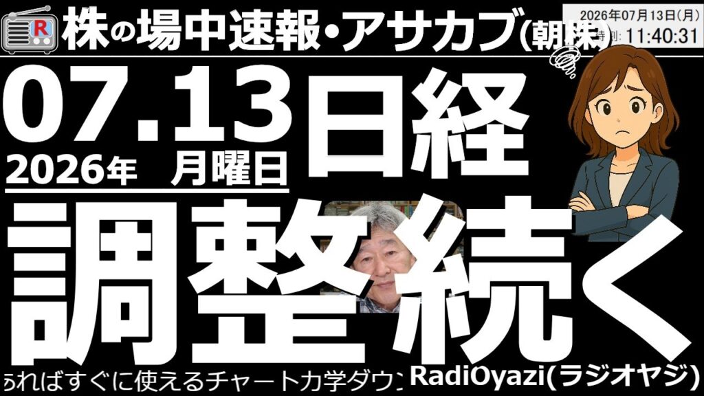 【朝株！(投資情報)】週明けの日経平均は買い先行で、69,078円まで上昇したが「悪魔の売り」が出て、67,230円まで1,848円下落。その後、買い戻しが入るも上値は限定的。285Aキオクなど弱い。