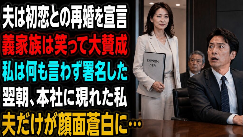 元夫は初恋の女性との再婚を宣言した。義家族も全員が賛成し、私は何も言わず離婚届に署名した――翌日、本社の取締役会で私の名前が読み上げられた瞬間、元夫は顔面蒼白になった。