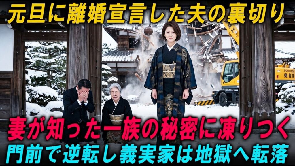 【衝撃の修羅場】元旦の離婚宣言！夫の裏切りと一族の秘密を知った妻が、義実家の門前で下した地獄の大逆転劇とは