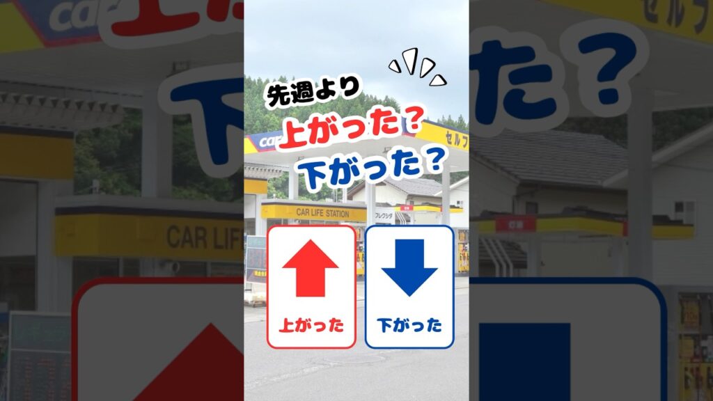 クイズ！ガソリン価格は先週より上がった？下がった？#shorts