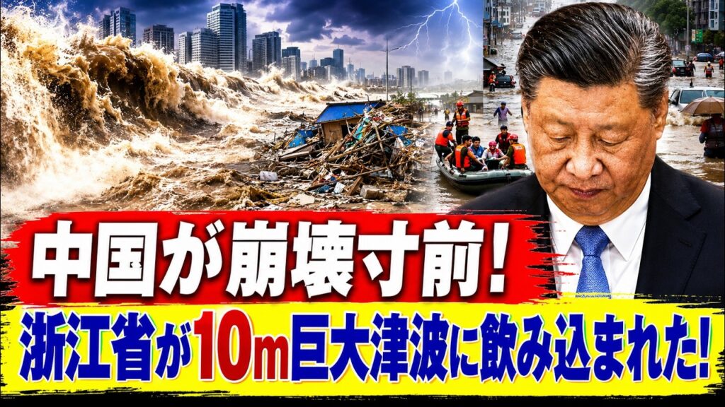【中国壊滅級】台風「バービー」直撃で185万人緊急避難!浙江に10メートルの巨浪、四川は道路が濁流化…習近平政権の防災失政に怒り爆発!【海外の反応】 【中国壊滅級】台風「バービー」直撃で185万人緊急避難!浙江に10メートルの巨浪、四川は道路が濁流化…習近平政権の防災失政に怒り爆発!【海外の反応】