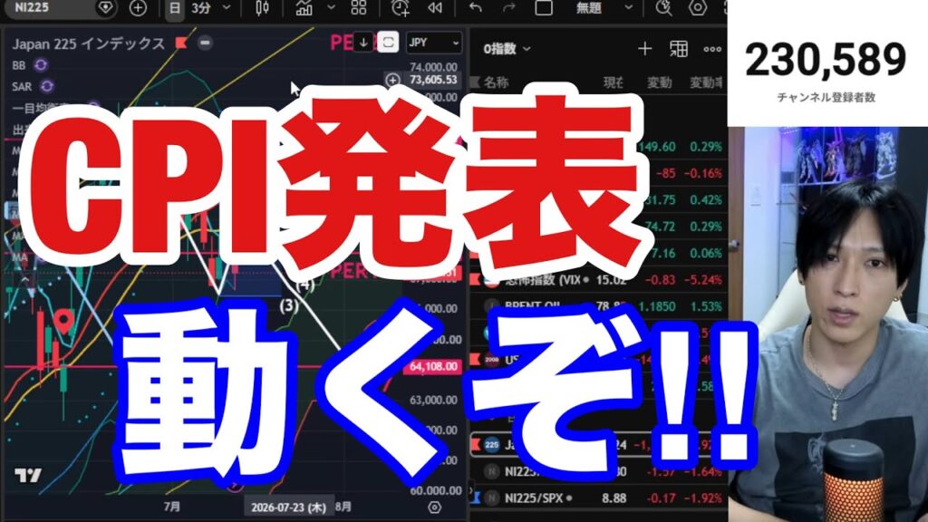 【日本株空売り激減‼️】日経平均CPIで投げ売り加速か⁉AI半導体株急落でキオクシア大荒れヤバい‼ドル円162円で海外勢も日本株売りか。中東情勢悪化で米国株、仮想通貨BTCも弱い。