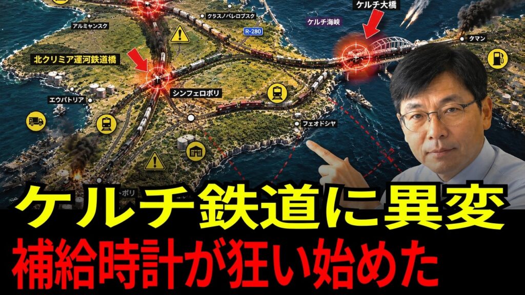 【軍事分析】ロシア軍の補給時計が狂う——ケルチ鉄道が詰まると南部戦線に何が起きるか