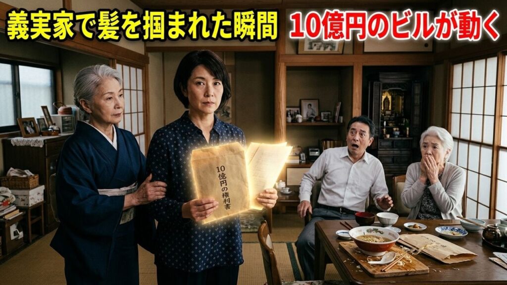 義実家で髪を掴まれ離婚宣言！その瞬間、10億のビルが動く