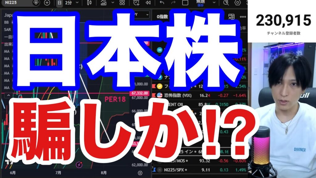 【日本株騙し上げか⁉】AI半導体株急騰で日経平均1000円続伸。空売り激減で騙し上げ警戒か⁉ASML決算でレーザーテック急騰。ドル円162円。中東情勢悪化で米国株、仮想通貨BTCどうなる