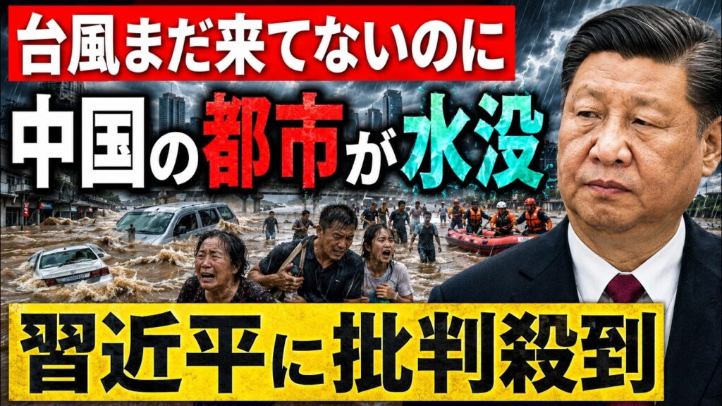 【中国崩壊】台風「バービー」で瀋陽が30年ぶりの大洪水！窓辺を魚が泳ぎ、高架道路は巨大瀑布、車のエンジンまで流失…全市休校・休業でも中国共産党は「人民より面子優先」か！【海外の反応】
