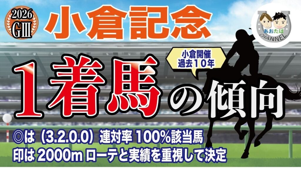 【2026年GⅢ 小倉記念】過去10年の1-3着馬好走ポイントを分析！軸に最適な馬をピックアップ【データ分析】
