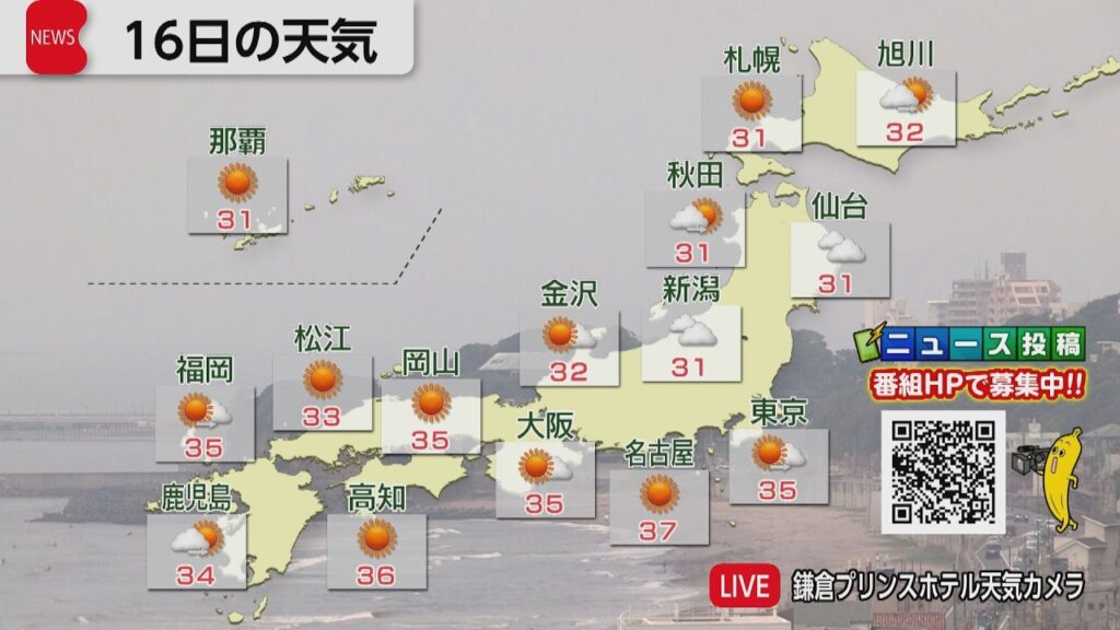 7月16日の天気