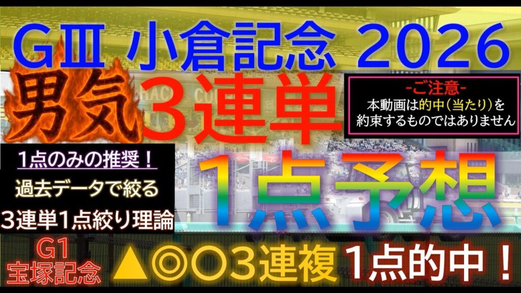 2026宝塚記念3連複1点的中！【男気1点】小倉記念2026～究極3連単1点絞り理論 #競馬 #競馬予想 #小倉記念 #小倉記念2026 #ジョバンニ #函館2歳ステークス #函館２歳S #jra
