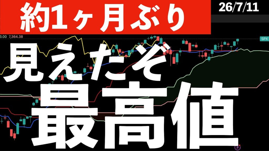 【約1ヶ月ぶり】S&P500の最高値が見えた！チャート的なサインを見逃すな！　#米国株 #日経平均 #sp500 #soxl #nvda