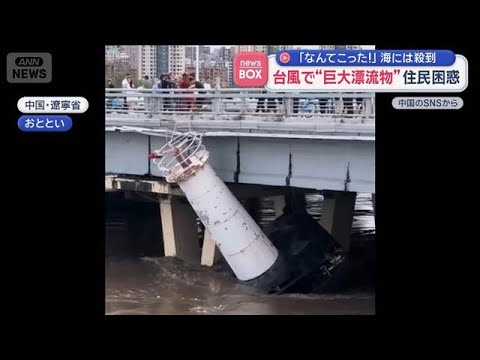 「なんてこった！」台風で“巨大漂流物”住民困惑　中国【スーパーJチャンネル】(2026年7月15日)