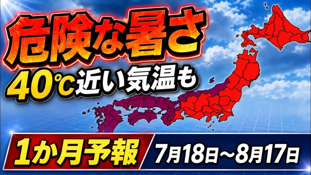 【危険な暑さ】7月下旬は全国で顕著な高温　40℃近い気温も｜1か月予報 #マニアック天気 #猛暑 #酷暑日