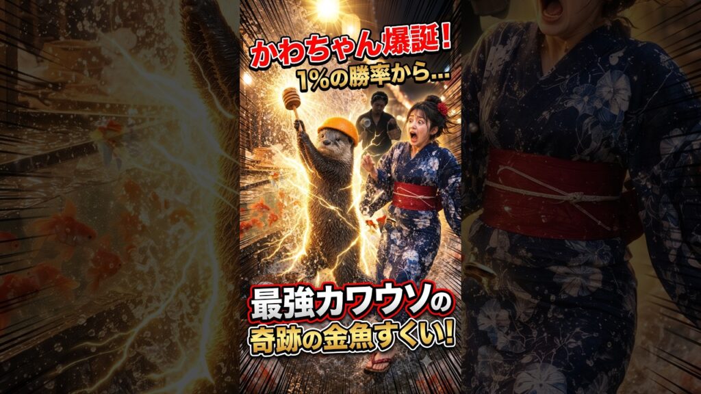 【放送事故】悪徳プロがポイ破って桶蹴り飛ばした結末がヤバすぎたｗｗ #カワウソ #コント #夏祭り
