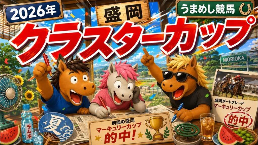 クラスターカップ2026競馬予想🔥9連続G1的中男の本命馬は！？