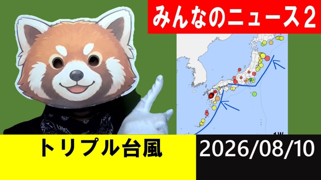トリプル台風が発生！地震研究家 レッサー