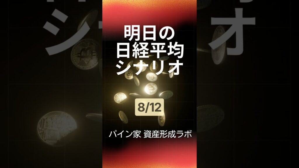 【8/12】日経平均株価70000円への道｜明日のシナリオ #投資 #相場見通し