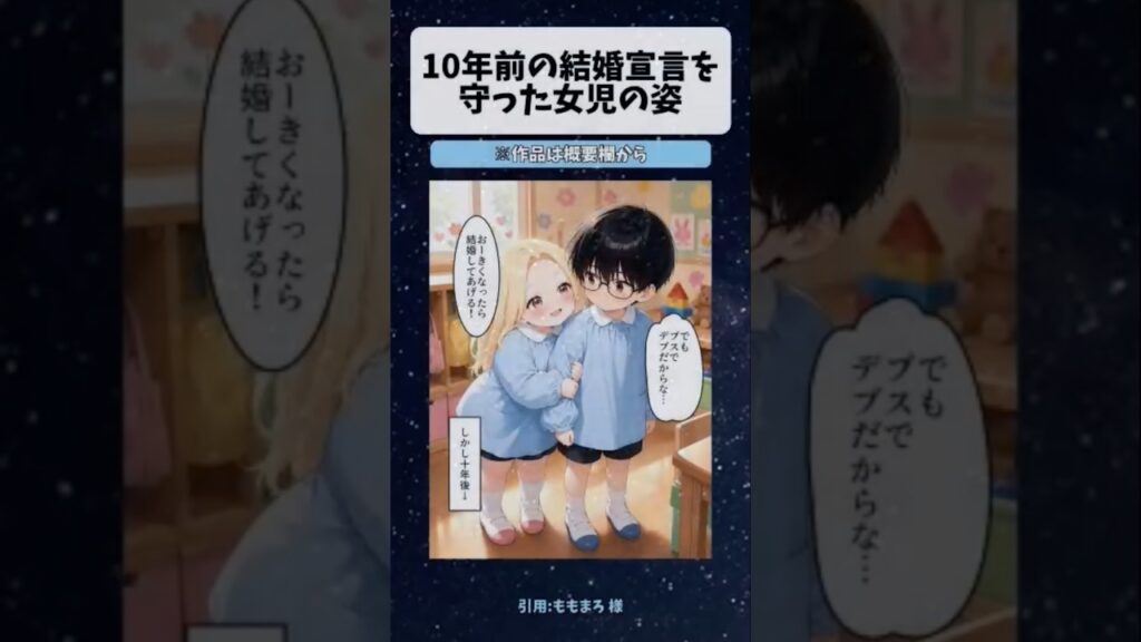 10年前の結婚宣言を守った女児の姿 #イラスト #アニメ #shorts