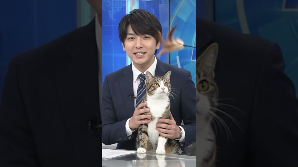 【放送事故⁉︎】真面目なニュース番組に可愛すぎるゲストが乱入