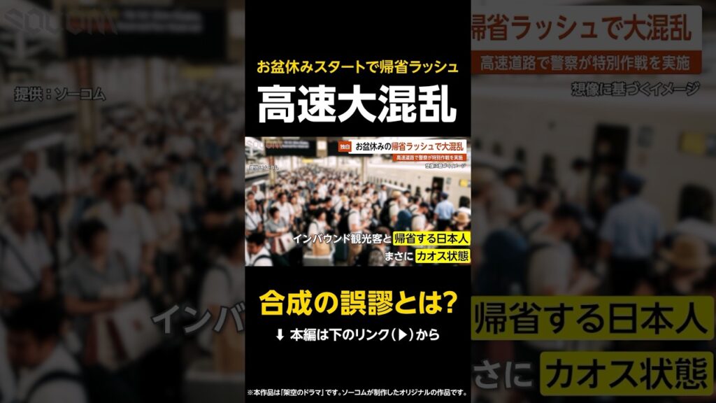【合成の誤謬とは？】お盆休みスタートで帰省ラッシュ…高速道路が大混乱で警察が特別作戦実施 #shorts