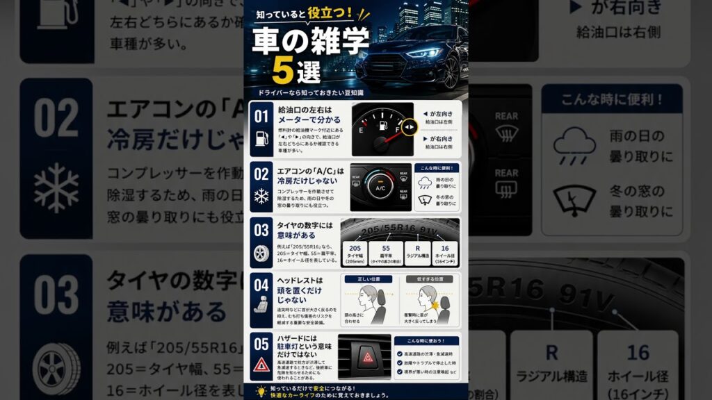 知っていると役立つ！車の雑学5選🚗