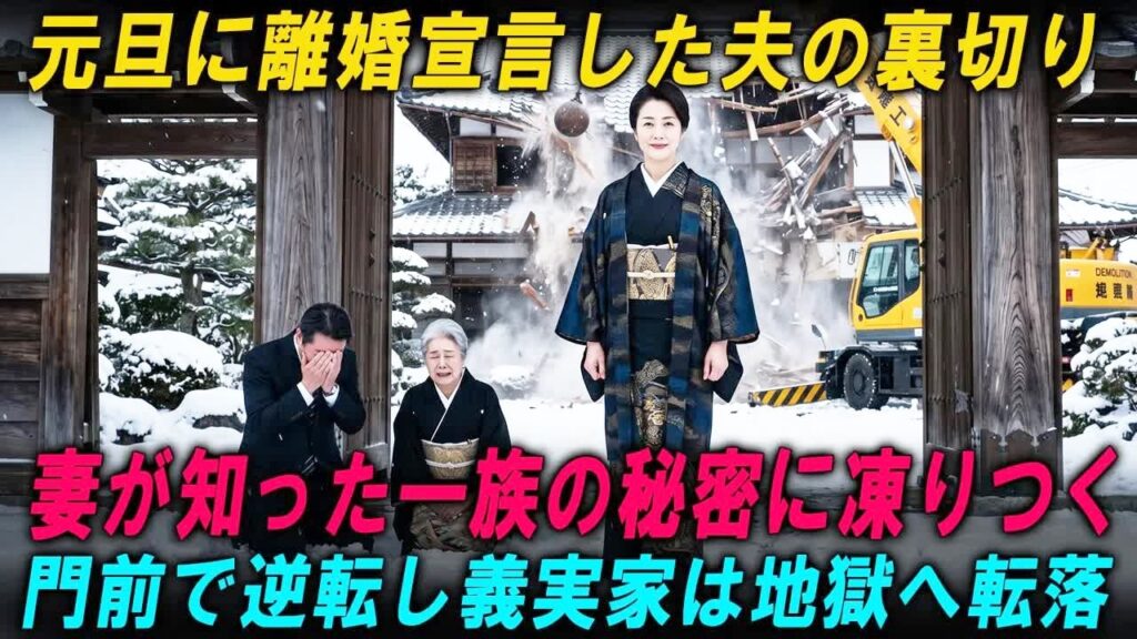 【衝撃の修羅場】元旦の離婚宣言！夫の裏切りと一族の秘密を知った妻が、義実家の門前で下した地獄の大逆転劇とは