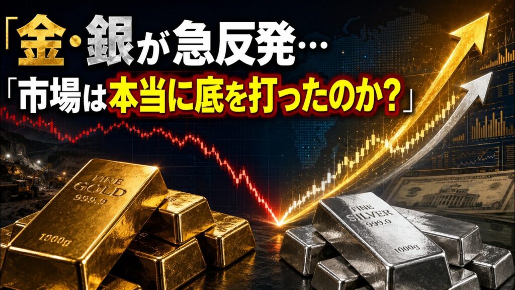 金・銀が急反発…市場は本当に底を打ったのか？