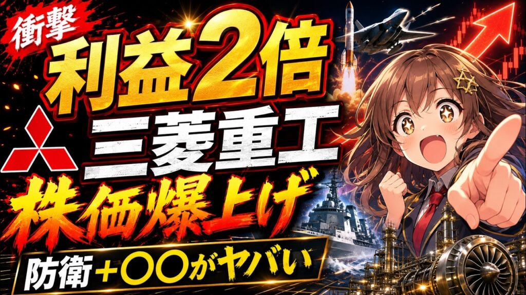 【衝撃】利益2倍で三菱重工が株価爆上げ。防衛に加えて〇〇がヤバい 【衝撃】利益2倍で三菱重工が株価爆上げ。防衛に加えて〇〇がヤバい