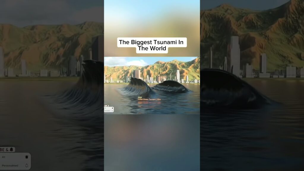 The Biggest Tsunami In The World 😳 #shorts