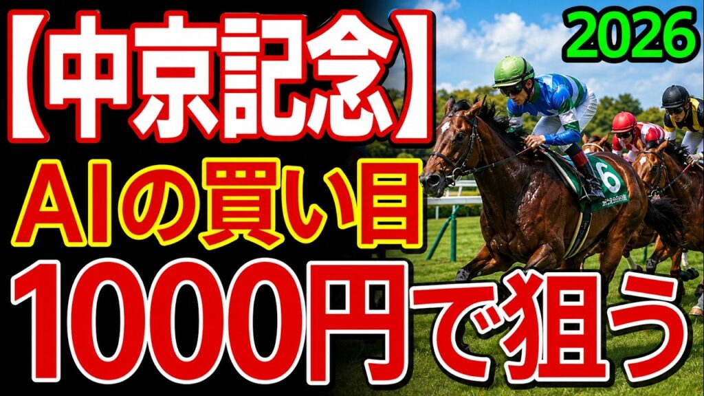 中京記念2026｜1000円で何を買う？AI×過去10年で導いた結論