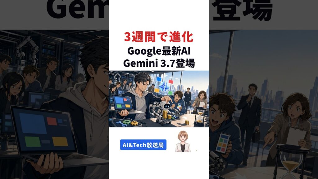 Google最新AI Gemini 3.7登場【#AIニュース速報 Shorts】