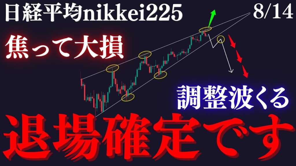 【⚠️日経平均”退場確定”です】見落とせない大幅下落の起点。三尊が形成の絶好売り！？逆転反発の本命買いはここを狙え:RedのNikkei225テクニカル徹底分析