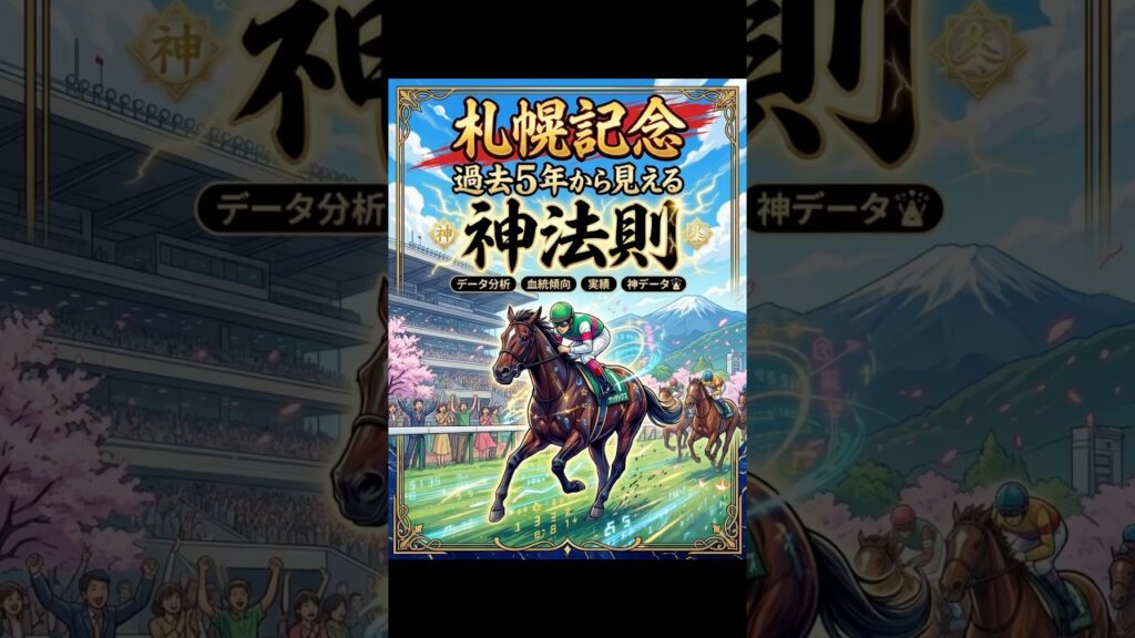 札幌記念　過去5年から見える神法則 #jra #競馬 #アドマイヤテラ #坂井瑠星 #ルメール#札幌記念#ショウヘイオオタニ #大谷翔平 #ホウオウビスケッツ